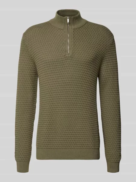 Sweter z dzianiny z prążkowanymi wykończeniami Mcneal
