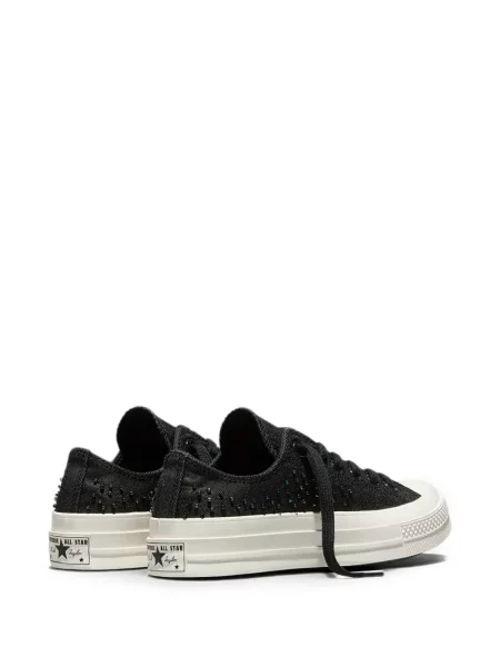 Sneakerși Converse Chuck 70 cu model leopard cu mărgele negru