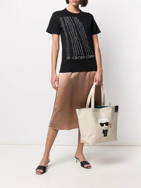 Raštuotas marškinėliai 10 Corso Como juoda