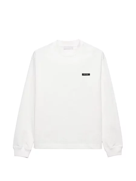 Lung tricou Prada alb