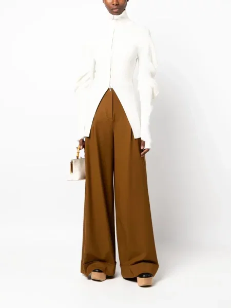 Pantaloni Alberta Ferretti maro