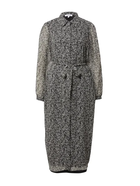 EDITED Rochie tip bluză Zakia negru alb