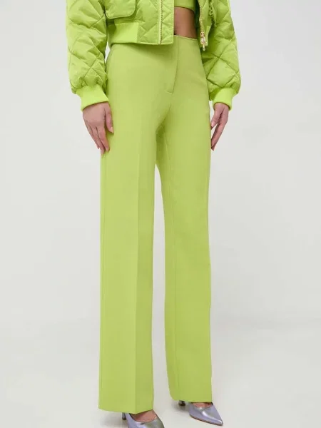 MAX&Co. pantaloni x Anna Dello Russo femei drept high waist verde