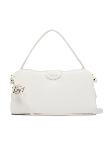 Calvin Klein Ročna torba Emblem Trio Top Handle Camera Ba bela