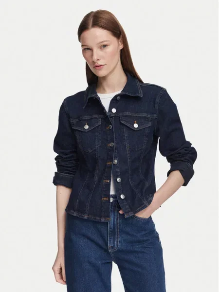 Calvin Klein Jeans cămașă de blugi Bleumarin