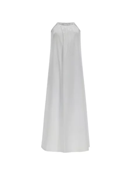 Rochie maxi Max Mara cu gât halter alb