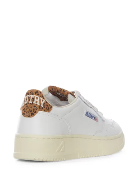 Sneakerși Autry cu imagine cu model leopard alb