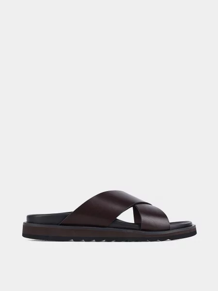 Шкіряні Шльопанці Miguel Miratez коричневий