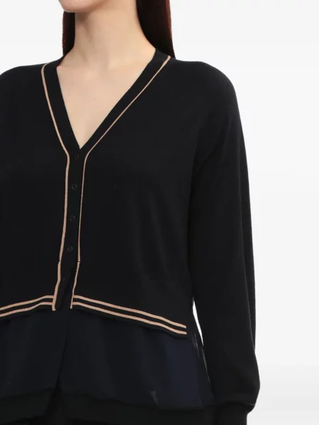 Cardigan 3.1 Phillip Lim de lână cu decolteu în V albastru