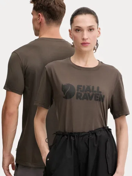 Fjallraven Športna kratka majica Logo zelena