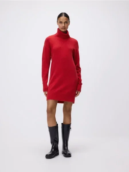 Reserved Сукня з додаванням вовни червоний