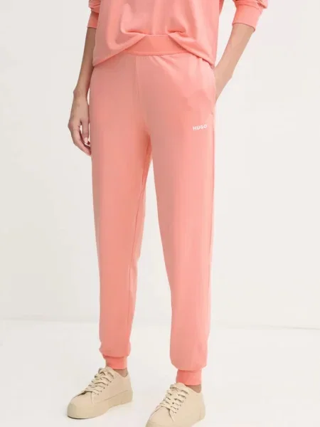 HUGO Homewear hlače SHUFFLE_PANTS narančasta