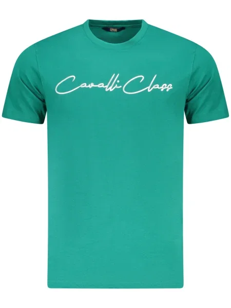 Krátké tričko Cavalli Class s krátkými rukávy zelené