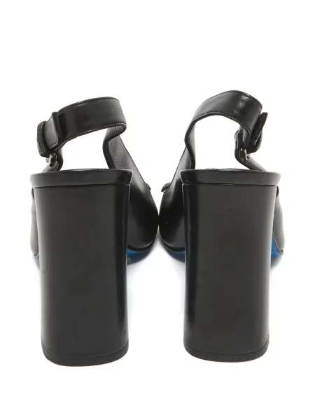 Křišťálové lodičky Loriblu s otevřenou patou černé