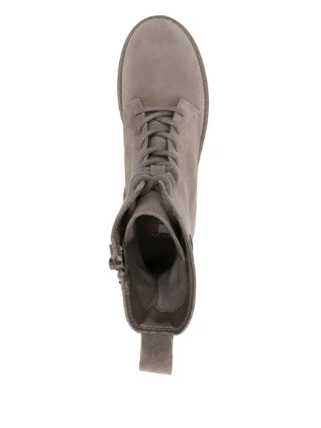 Botine Tommy Jeans cu șireturi din piele de căprioară maro