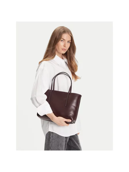 Calvin Klein torebka brązowy bordowa