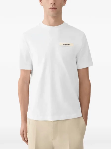 Tricou Jacquemus cu autograf alb