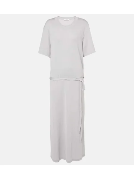 Rochie maxi Lemaire din jerseu de costum albastru