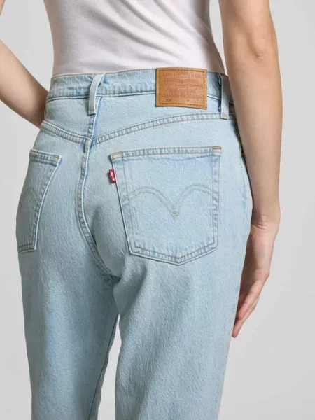 Levi's jeansy CROP niebieskie