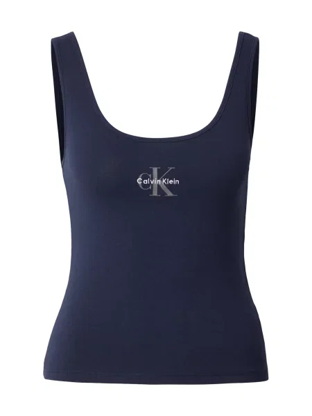 Calvin Klein Underwear Bluză de noapte bleumarin / gri alb