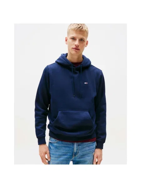 Bluza Tommy Jeans Reg Flag Fleece Crew ciemnoniebieska S niebieska