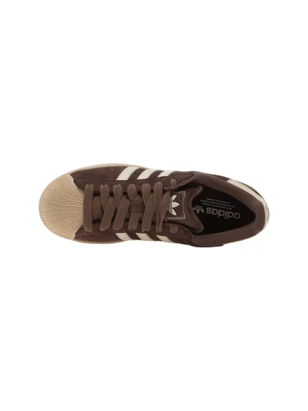 Tenisky Adidas Superstar z nubuku hnedá