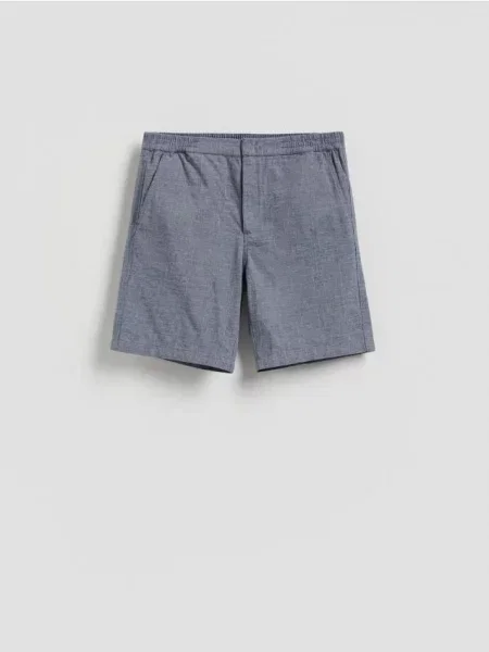 Reserved Pantaloni scurți regular din in albastru-deschis albastru