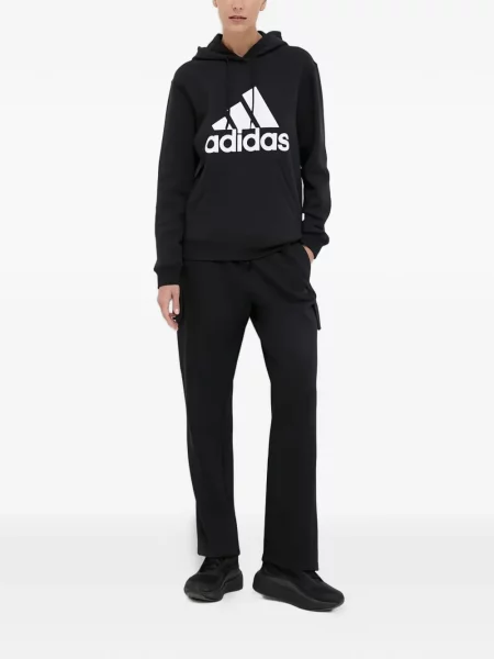 Spodnie Adidas w paski z autografem do biegania zielone