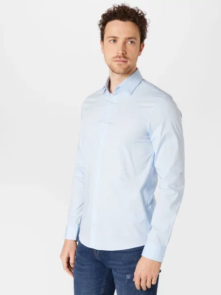 Calvin Klein Cămașă Poplin albastru