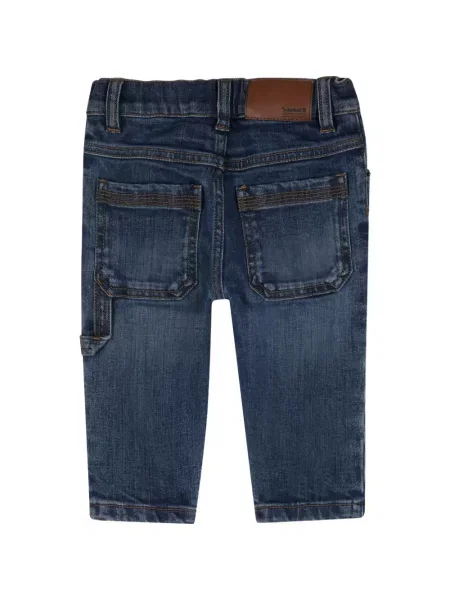 Jeansy straight leg dziecięce Timberland niebieskie