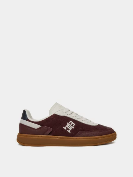 Кожаные ботинки Tommy Hilfiger бордовые