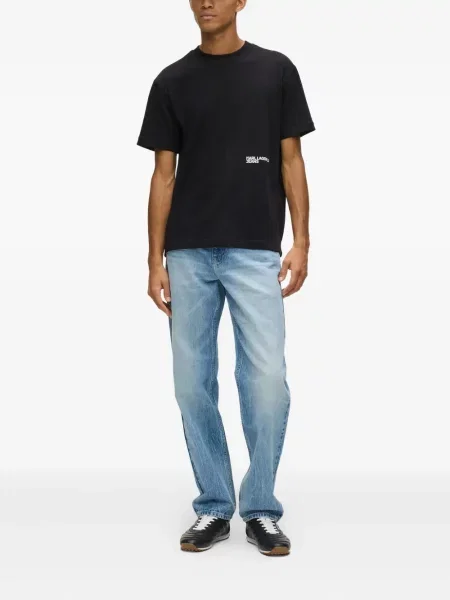 Tricou Karl Lagerfeld Jeans cu imagine negru