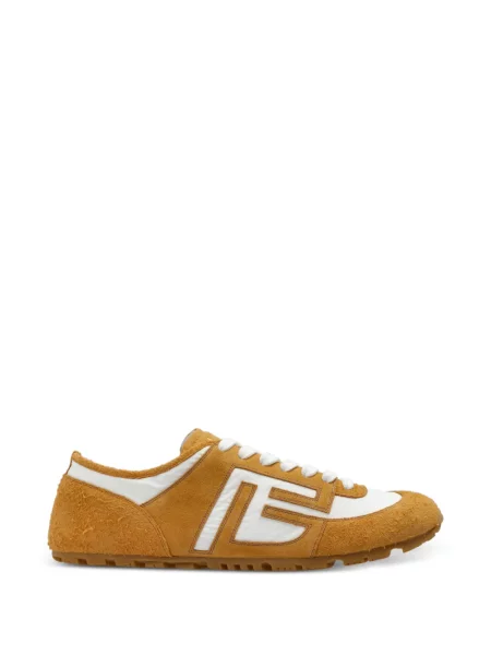 Sneakerși Balmain din piele de căprioară galben