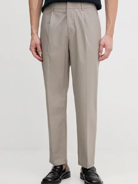Emporio Armani pantaloni chinos pentru bărbați din maro