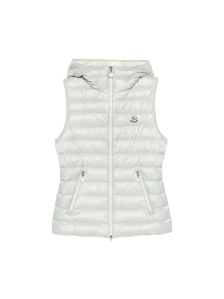 Kamizelka Moncler z kapturem zielona