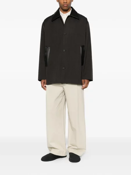 Gulerat geanta de piele Studio Nicholson maro