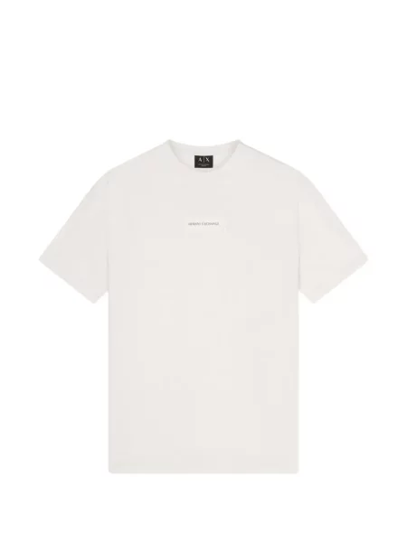 Tricou Armani Exchange cu decolteu rotund cu autograf