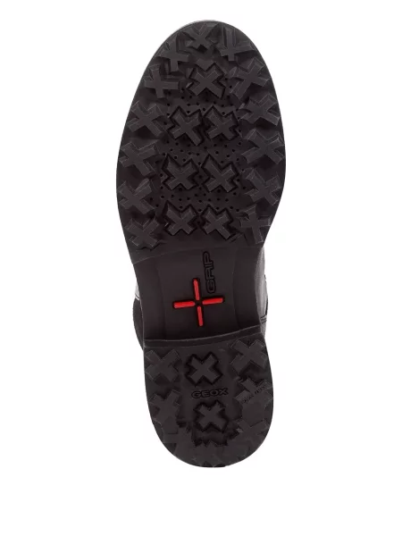 Botine Geox cu șireturi din dantelă negru