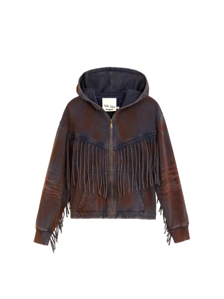 Desigual Geacă de primăvară-toamnă denim / maro ruginiu albastru