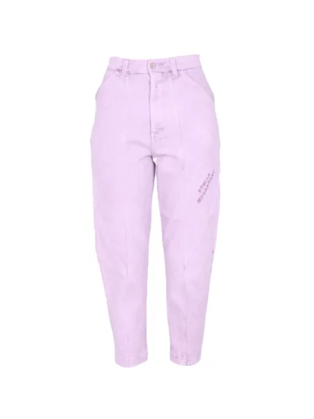 Pantaloni Stella Mccartney cu broderie violet