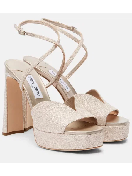 Sandale Jimmy Choo cu platformă auriu