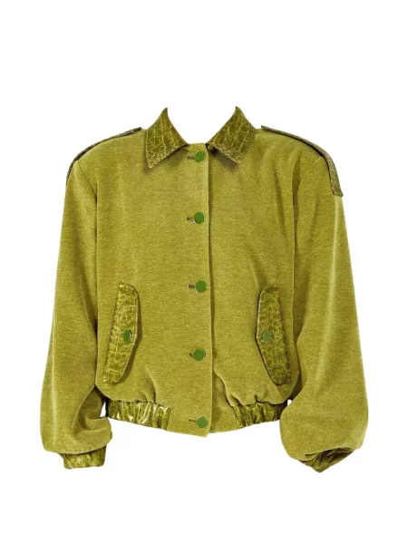 Geacă bomber Rowen Rose de catifea cord verde