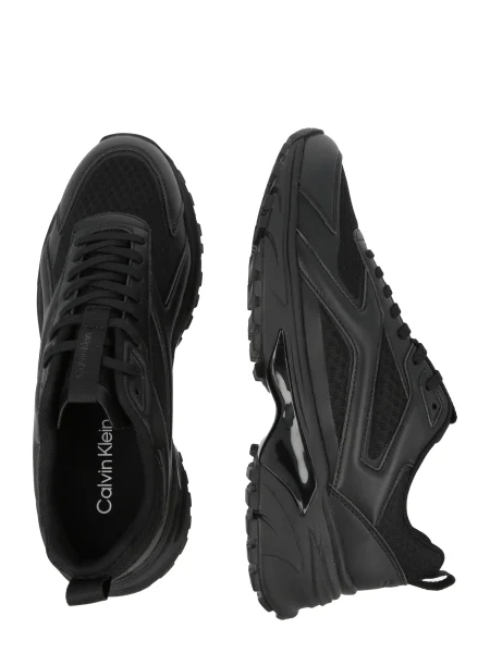 Calvin Klein Sneakersy Hike Runner Laceup Strip M-Lt čierna