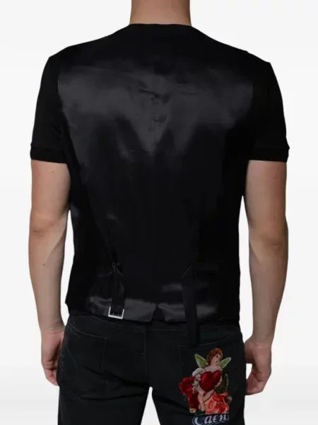 Klasická vesta Dolce & Gabbana s výstřihem do v černá