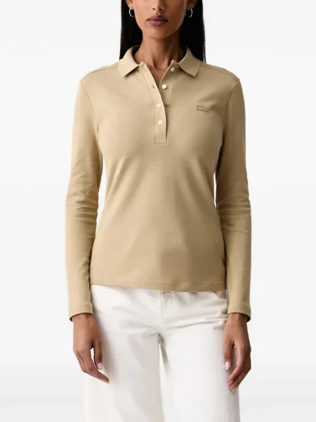 Lung tricou polo Lacoste cu autograf