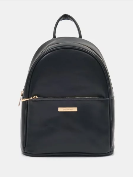 Рюкзак зі штучної шкіри чорний