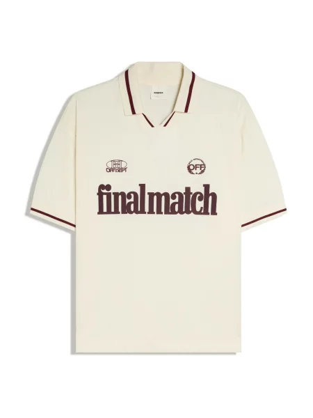 Bershka Tricou FINAL MATCH crem / închis maro