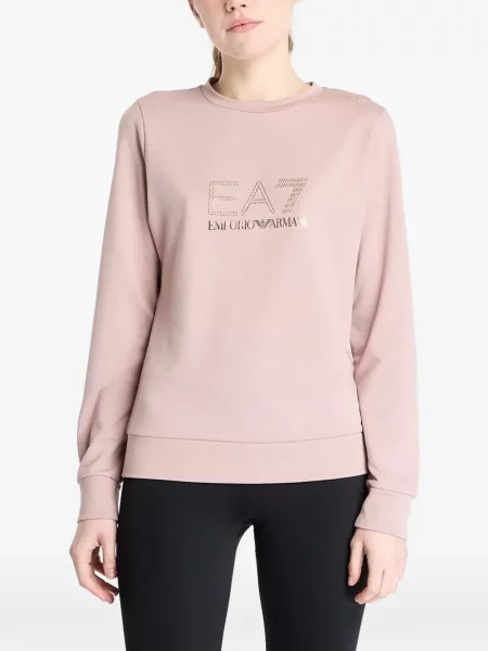 Hanorac Ea7 Emporio Armani cu imagine roz