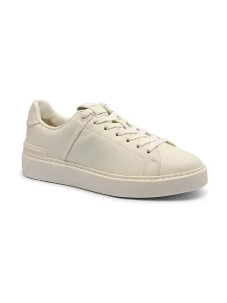 Balmain De piele sneakers alb