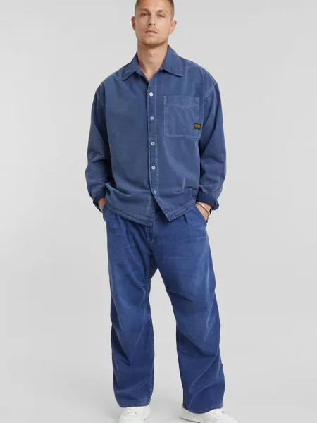 Плісировані джинси G-star Raw сині